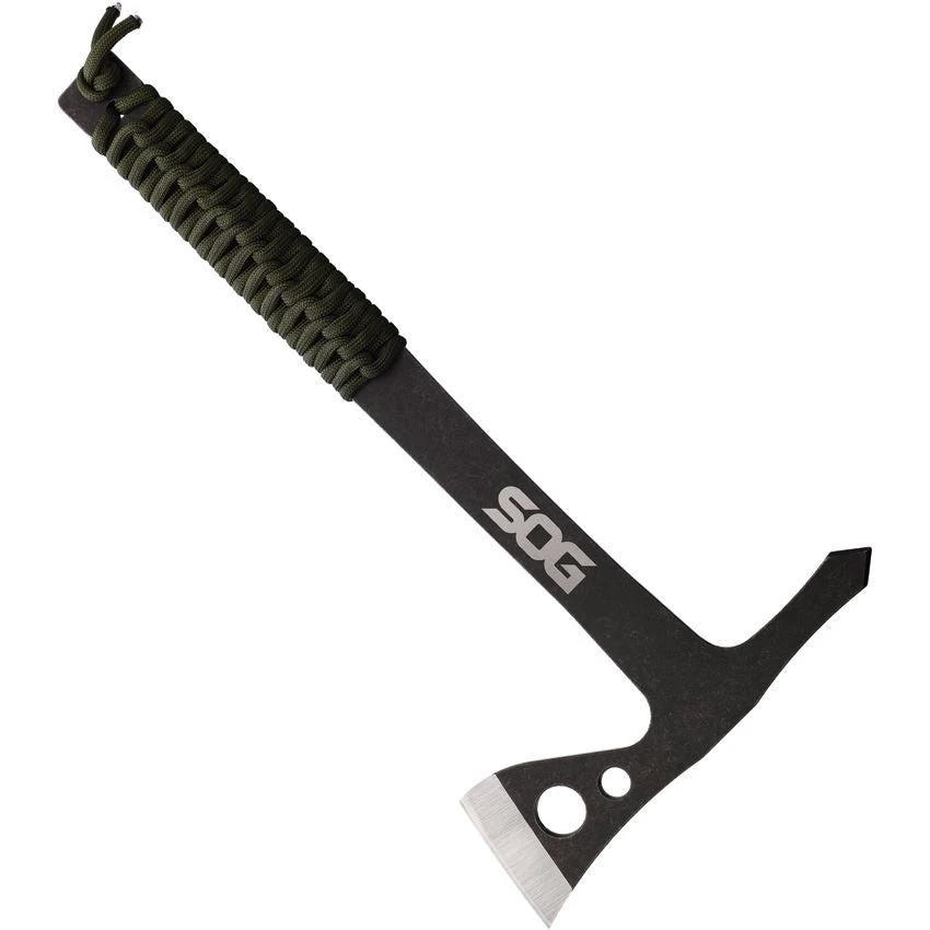 SOG Throwing Hawk Set of Three TH1005BX Full Tang 3Cr13 Stainless Blades Green Cord Handles For Outdoor Enthusiasts by SOG