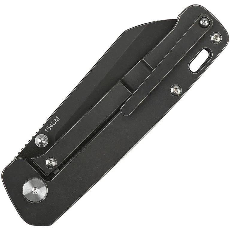 QSP Penguin Linerlock Titanium Black EDC Knife 3 Inch 154CM Blade Premium Compact Daily Carry by QSP Knife