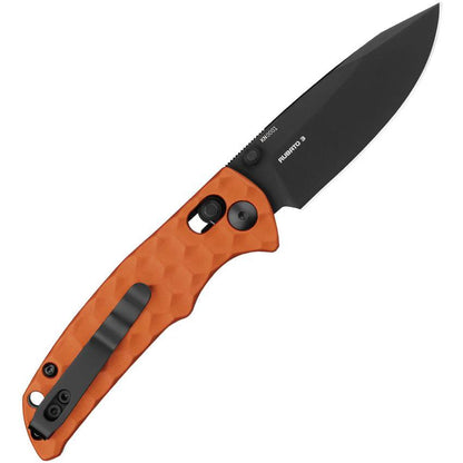 Olight Rubato 3 Rail Lock Knife Orange Aluminum Handle 154CM Drop Point EDC Premium Compact 4 Inch Closed by Olight