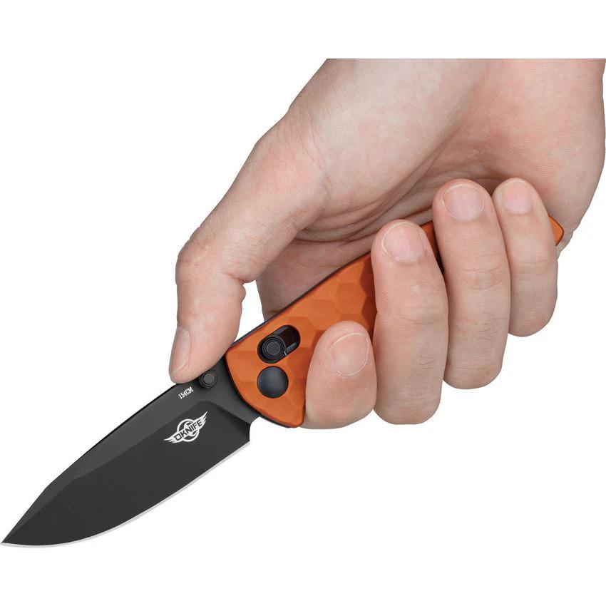 Olight Rubato 3 Rail Lock Knife Orange Aluminum Handle 154CM Drop Point EDC Premium Compact 4 Inch Closed by Olight