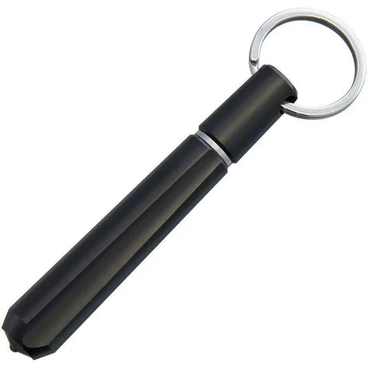 Real Steel Glass Breaker With Fire Starter Keyring For Outdoor Survivalists Aluminum Black Emergency Tools by Real Steel