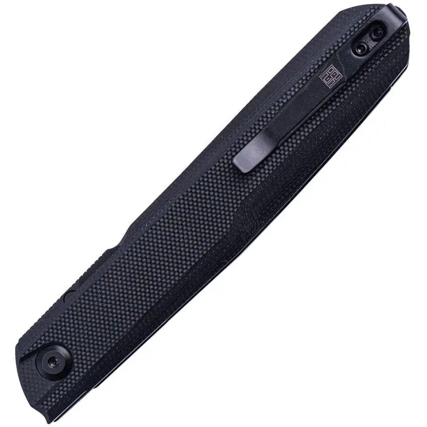 Real Steel G5 Metamorph Button Lock Knife Premium Black PVD 14C28N Sandvik Steel G10 Handle EDC by Real Steel