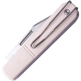 Real Steel Barlow RB5 Slip Joint Knife Ivory G10 Handle With Satin Bohler N690 Blade And Pocket Clip For EDC by Real Steel