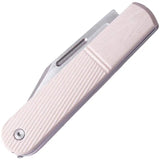 Real Steel Barlow RB5 Slip Joint Knife Ivory G10 Handle With Satin Bohler N690 Blade And Pocket Clip For EDC by Real Steel