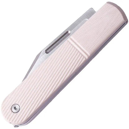Real Steel Barlow RB5 Slip Joint Knife Ivory G10 Handle With Satin Bohler N690 Blade And Pocket Clip For EDC by Real Steel