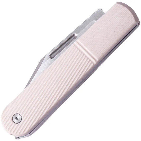 Real Steel Barlow RB5 Slip Joint Knife Ivory G10 Handle With Satin Bohler N690 Blade And Pocket Clip For EDC by Real Steel