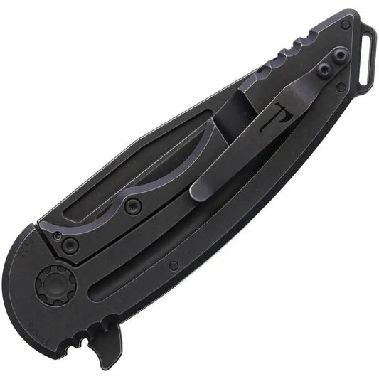 Hoback Knives Husky Framelock Titanium Black HUSKY DLC BLACK FALLOUT by Hoback Knives