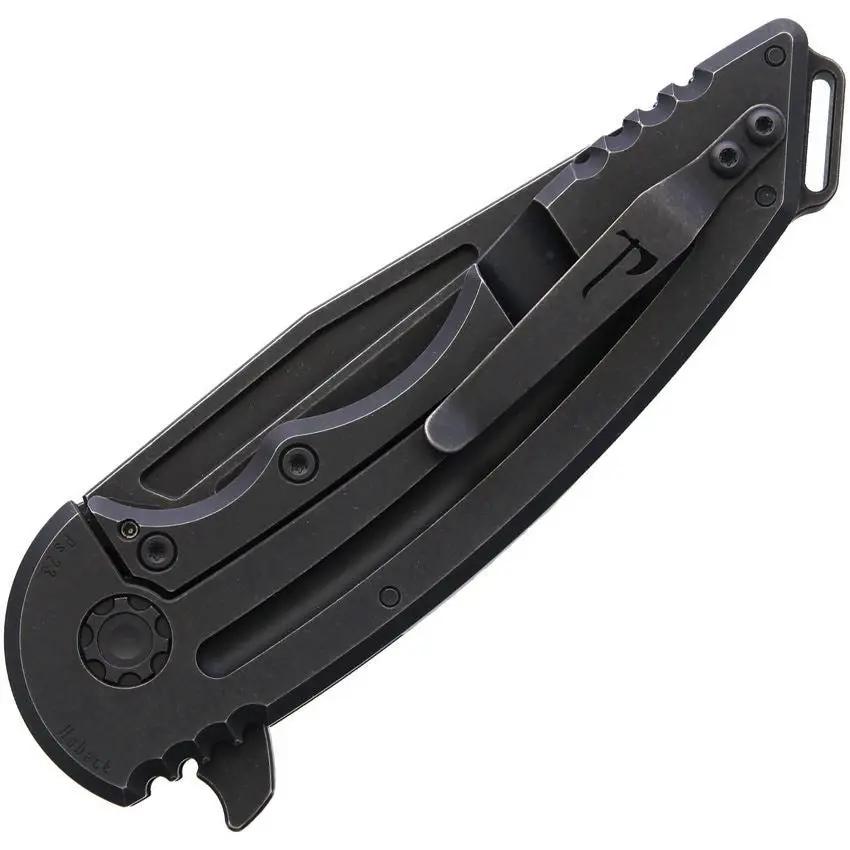 Hoback Knives Husky Framelock Titanium Black HUSKY DLC BLACK FALLOUT by Hoback Knives