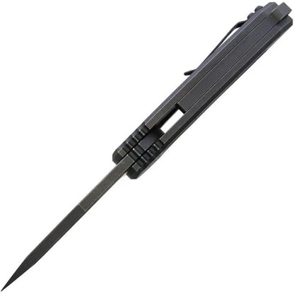 Hoback Knives Husky Framelock Titanium Black HUSKY DLC BLACK FALLOUT by Hoback Knives