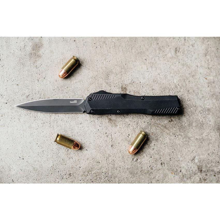 Kershaw Auto Livewire OTF Knife MagnaCut Spear Point Blade Black PVD 3.25 Inch Aluminum Handle EDC Pro by Kershaw