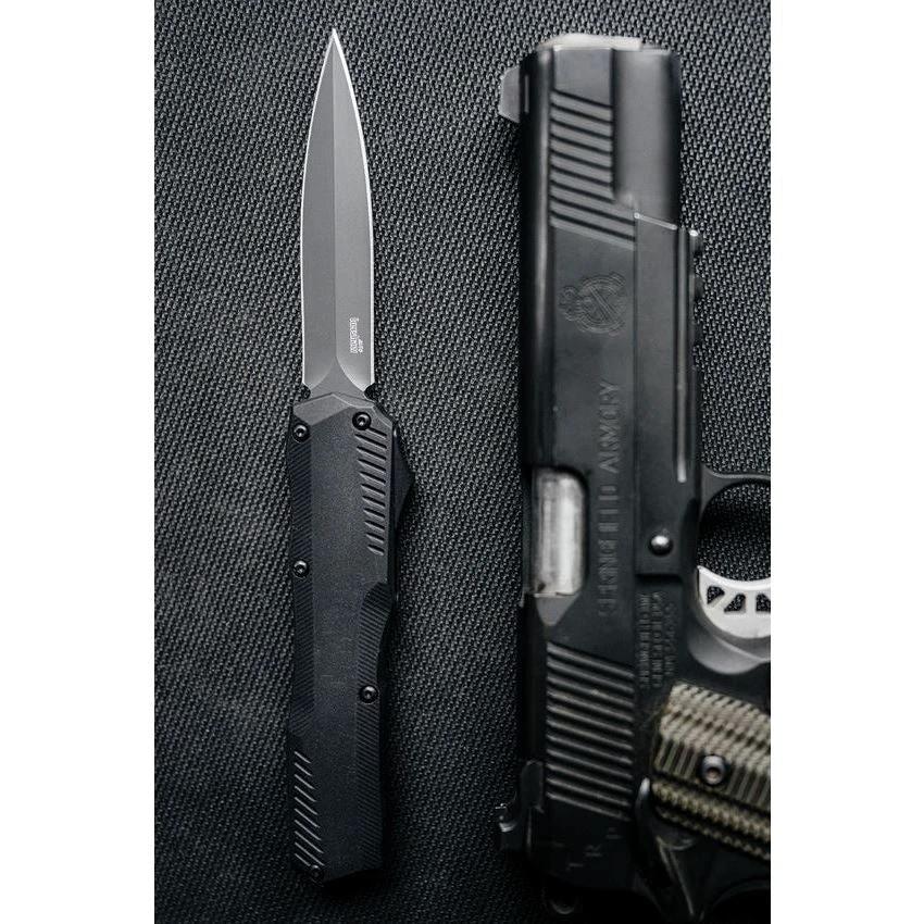 Kershaw Auto Livewire OTF Knife MagnaCut Spear Point Blade Black PVD 3.25 Inch Aluminum Handle EDC Pro by Kershaw