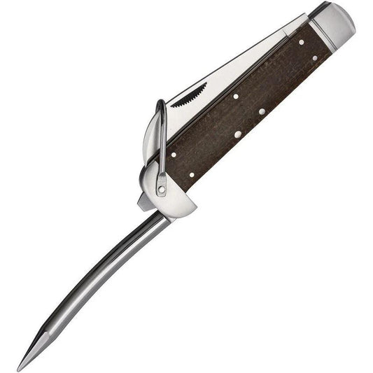 Rough Rider Marlin Spike Folder 5.13in Closed Satin Blade Bail Glow In The Dark Liners EDC Knife by Rough Rider