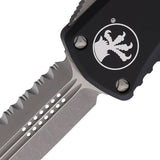 Microtech Auto Hera DE OTF Tactical Knife Double Edge 3-Inch Serrated Blade Apocalyptic Finish For Collectors by Microtech
