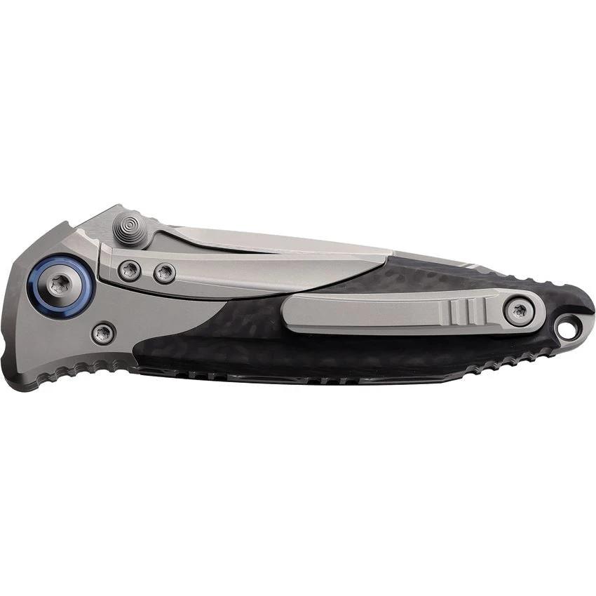 Microtech Socom Bravo Mini Framelock EDC Tactical Knife Bead Blast Premium Steel Tanto with Carbon Fiber Inlay by Microtech