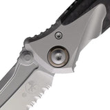 Microtech Socom Bravo Mini Framelock Knife Bead Blast Tanto Gray Titanium Handle Carbon Fiber Inlay For EDC by Microtech