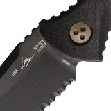 Microtech Socom Alpha Mini Warcom Tactical Knife Elite DLC Serrated Blade Carbon Fiber Handle Full Tang by Microtech