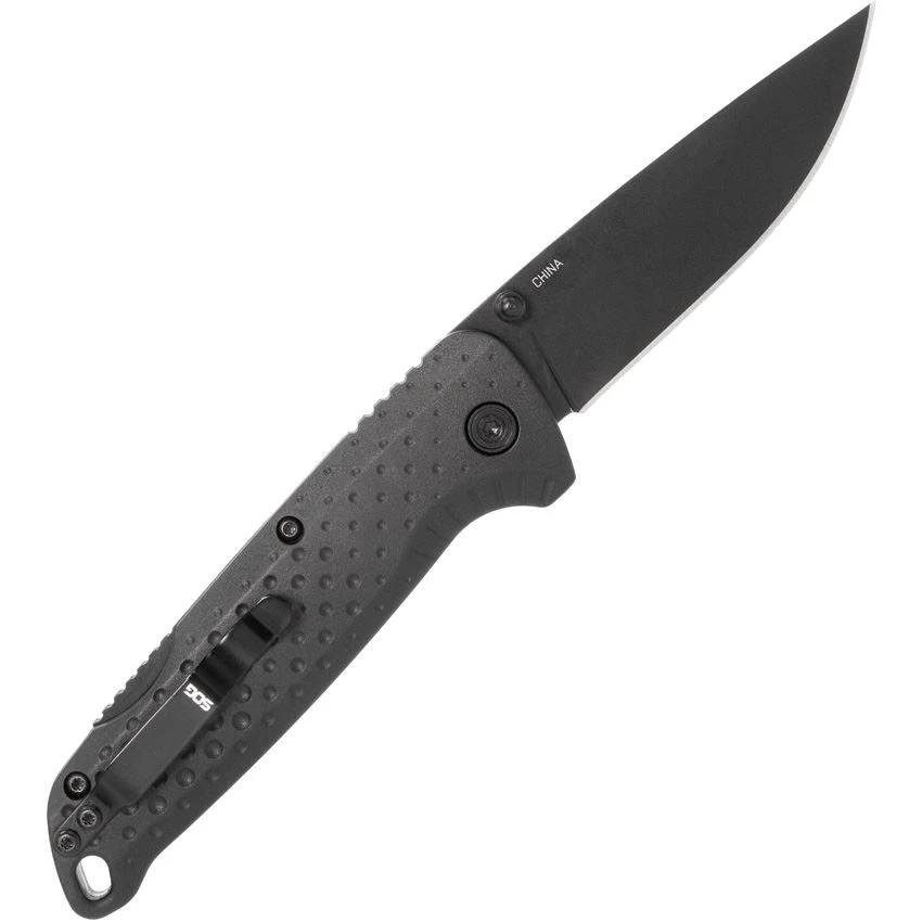 SOG Adventure Lockback Knife For EDC Enthusiasts Black PVD Blade 5Cr15MoV 4.25 Inch Closed by SOG