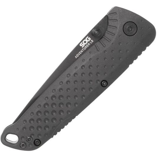 SOG Adventure Lockback Knife For EDC Enthusiasts Black PVD Blade 5Cr15MoV 4.25 Inch Closed by SOG