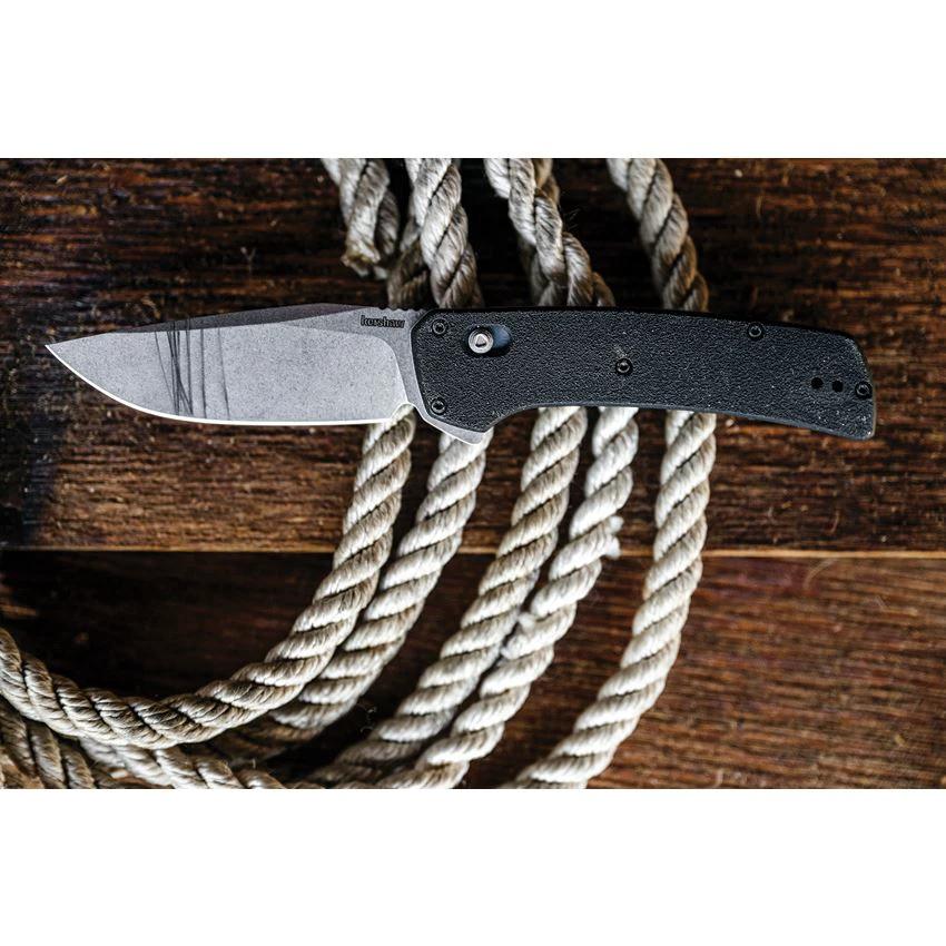 Kershaw Layup DuraLock Black Pocket Knife D2 Tool Steel Blade 4.5 Inch Closed EDC Everyday Carry by Kershaw