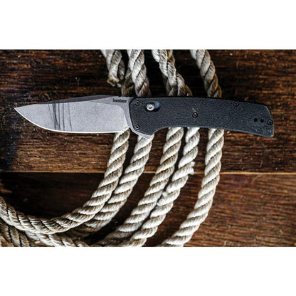 Kershaw Layup DuraLock Black Pocket Knife D2 Tool Steel Blade 4.5 Inch Closed EDC Everyday Carry by Kershaw