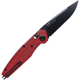 Acta Non Verba A100 A Lock Elmax DLC Blade Red GRN Handle Lumidot Thumb Stud EDC Knife For Enthusiasts by Acta Non Verba Knives