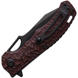 Premium Cobratec Nighthawk Linerlock Knife Black Red G10 with Titanium Coated D2 Blade for EDC and Trekking by Cobratec Knives