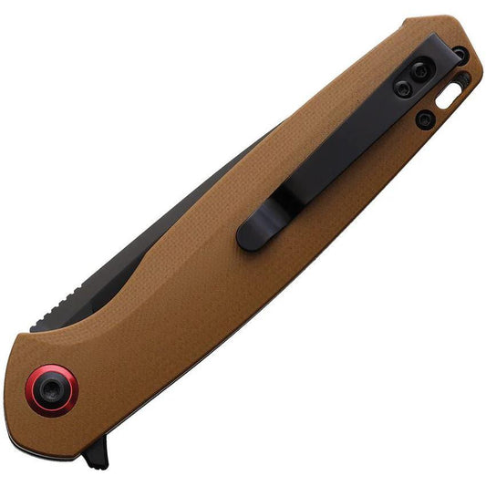 Cobratec Rath Linerlock Knife For EDC Enthusiasts With D2 Tool Steel Blade And Tan G10 Handle by Cobratec Knives