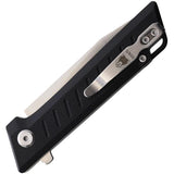 Cobratec Riptide Linerlock Knife S35VN 3 Inch Satin Finish Blade Black G10 Handle Extended Tang Lanyard For EDC by Cobratec Knives