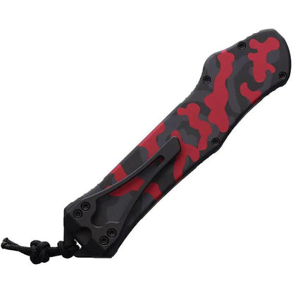 Heretic Knives Auto Hydra OTF Recurve Red H008-10A-RCAMO by Heretic Knives