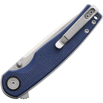 Cobratec Samson Linerlock Knife Blue Micarta D2 Blade 3.25in 4.25in Open EDC Ready Durable by Cobratec Knives