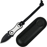 CJRB Knap Fixed Blade Knife 3in Overall With White G10 Handle And Black PVD AR RPM9, Full Tang For EDC Tactical Fans by CJRB