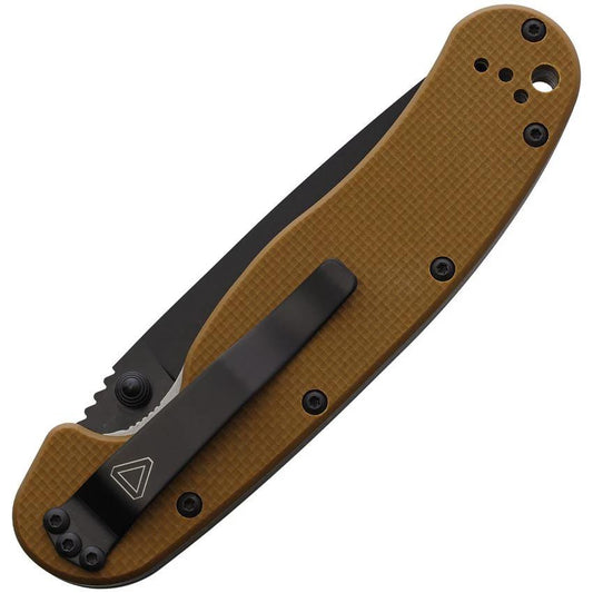 Ontario RAT IA Linerlock Assisted Opening Folder Knife Tan 8871TN for EDC Enthusiasts by Ontario