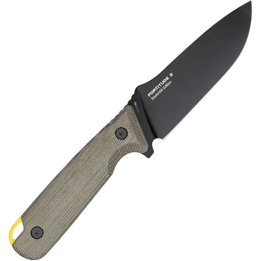 Olight Fortitude 2 Limited Edition Fixed Blade Knife: CPM S35VN Steel, Green Micarta Handle, Leather Sheath for Outdoor Enthusiasts by Olight
