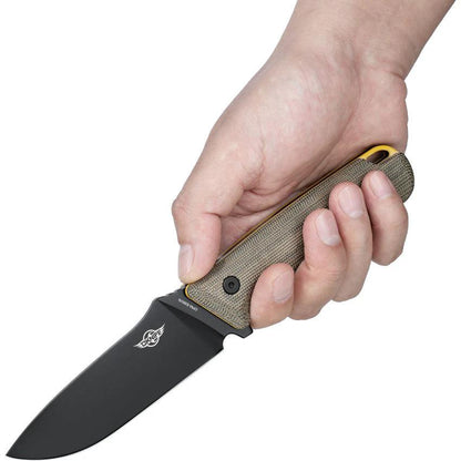 Olight Fortitude 2 Limited Edition Fixed Blade Knife: CPM S35VN Steel, Green Micarta Handle, Leather Sheath for Outdoor Enthusiasts by Olight