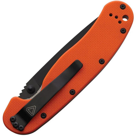 Ontario RAT IA Linerlock Assisted Opening Knife Orange G10 Handle 3.5 Inch AUS8 Blade For EDC Enthusiasts by Ontario