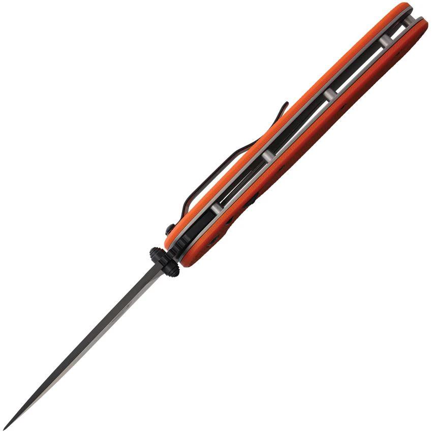 Ontario RAT IA Linerlock Assisted Opening Knife Orange G10 Handle 3.5 Inch AUS8 Blade For EDC Enthusiasts by Ontario