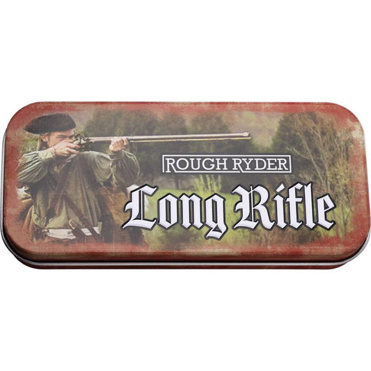 Rough Rider Trapper Knife 4 Inch Red Bone Handle With Stainless Clip And Spey Blades Collectors Premium Gift Tin by Rough Rider