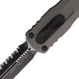 Microtech Auto Dirac Delta D E OTF Knife 227-3NC M390 Dagger Blade Gray Aluminum Glass Breaker For EDC Enthusiasts by Microtech