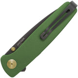 SOG Twitch III Linerlock Assisted Opening Folding Knife for EDC Green Aluminum Handle 154CM Blade Thumb Stud Pocket Clip by SOG