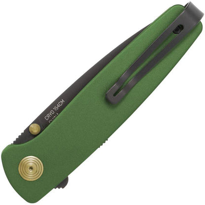SOG Twitch III Linerlock Assisted Opening Folding Knife for EDC Green Aluminum Handle 154CM Blade Thumb Stud Pocket Clip by SOG