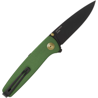 SOG Twitch III Linerlock Assisted Opening Folding Knife for EDC Green Aluminum Handle 154CM Blade Thumb Stud Pocket Clip by SOG