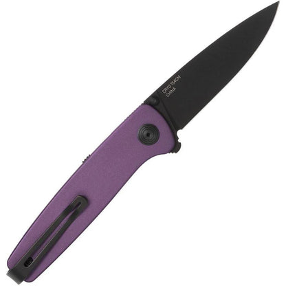 SOG Twitch III Linerlock Assisted Opening Folding Knife 3 Inch Blade For EDC Enthusiasts Purple Aluminum Handle by SOG