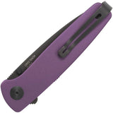 SOG Twitch III Linerlock Assisted Opening Folding Knife 3 Inch Blade For EDC Enthusiasts Purple Aluminum Handle by SOG