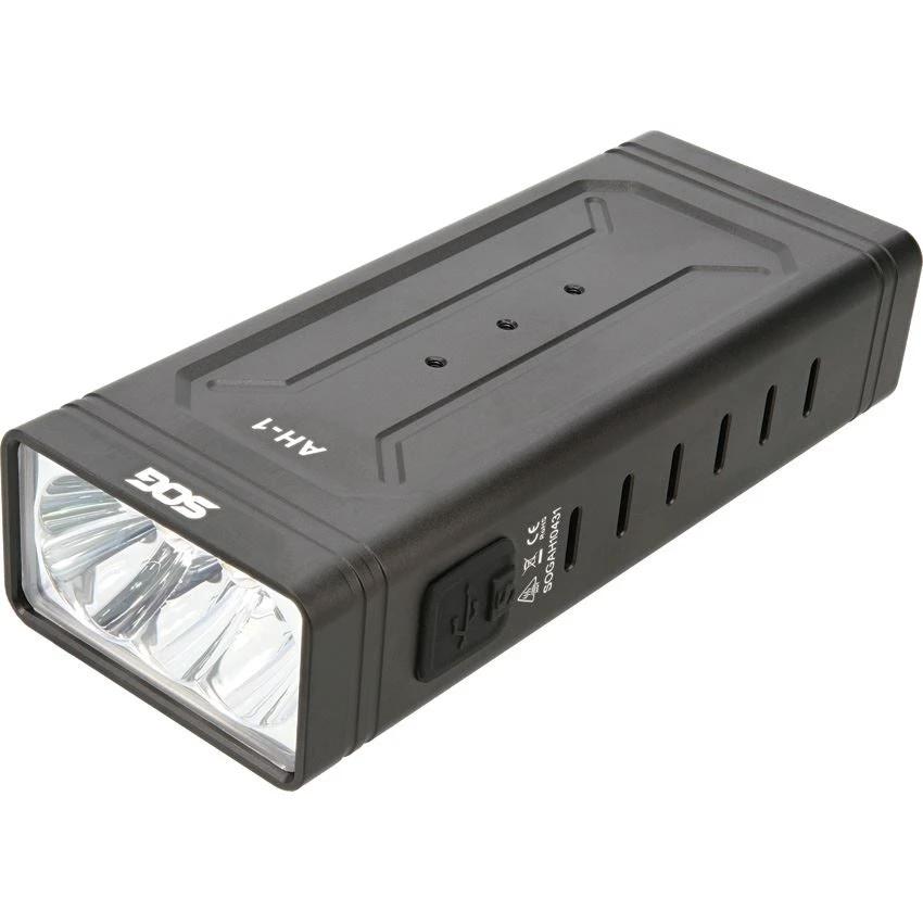 SOG AH1 Flashlight 5000 Lumen Rechargeable Aluminum Black Water Resistant For Outdoor Adventurers by SOG