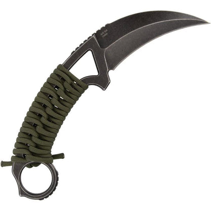SOG Gambit XL Fixed Blade Karambit Knife AUS10A Full Tang Cord Wrapped Handle With Kydex Sheath Tactical EDC by SOG