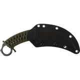 SOG Gambit XL Fixed Blade Karambit Knife AUS10A Full Tang Cord Wrapped Handle With Kydex Sheath Tactical EDC by SOG