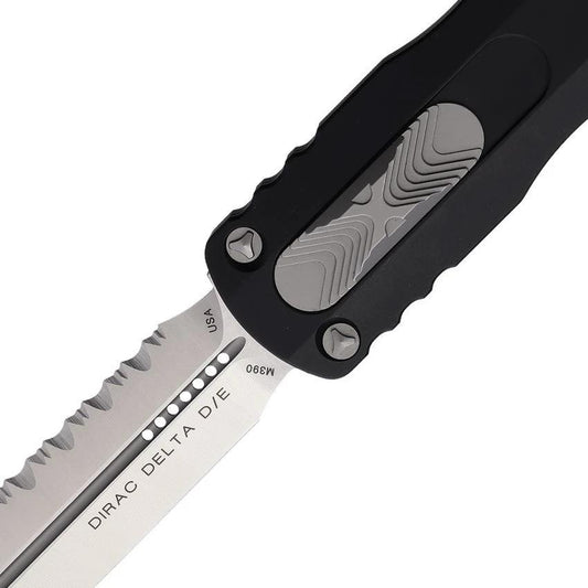 Microtech Auto Dirac Delta D E OTF Knife With M390 Blade Black Aluminum Handle Glass Breaker EDC by Microtech