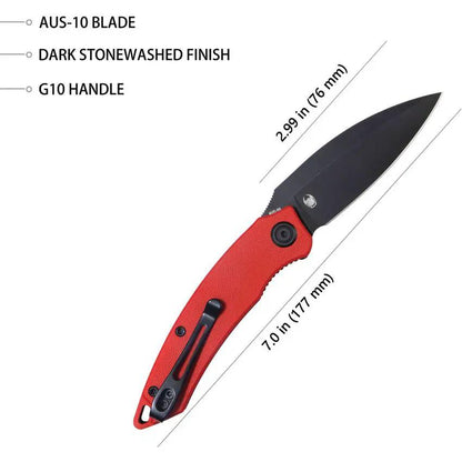 Kubey Leaf Linerlock Red KU333B by Kubey