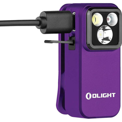 Olight Oclip Pro Clip Light Purple Rechargeable USBC 120m Beam For EDC Enthusiasts by Olight