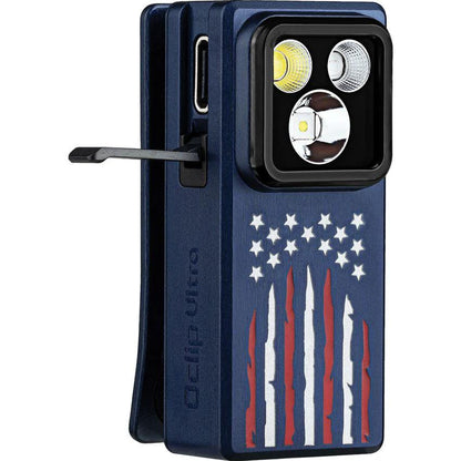 Olight Oclip Ultra Star Stripes Rechargeable Clip Light With Floodlight And Spotlight Modes For EDC Outdoors by Olight